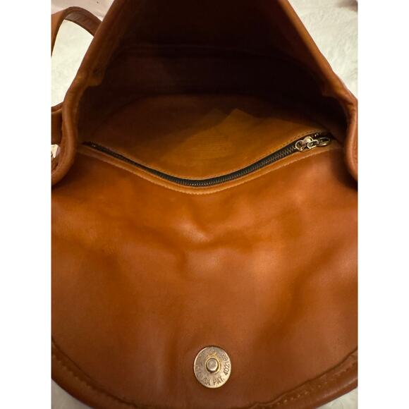 Vintage 1998 Coach 6834 British Tan Small Saddle Bag Crossbody – Restored - Picture 5 of 16